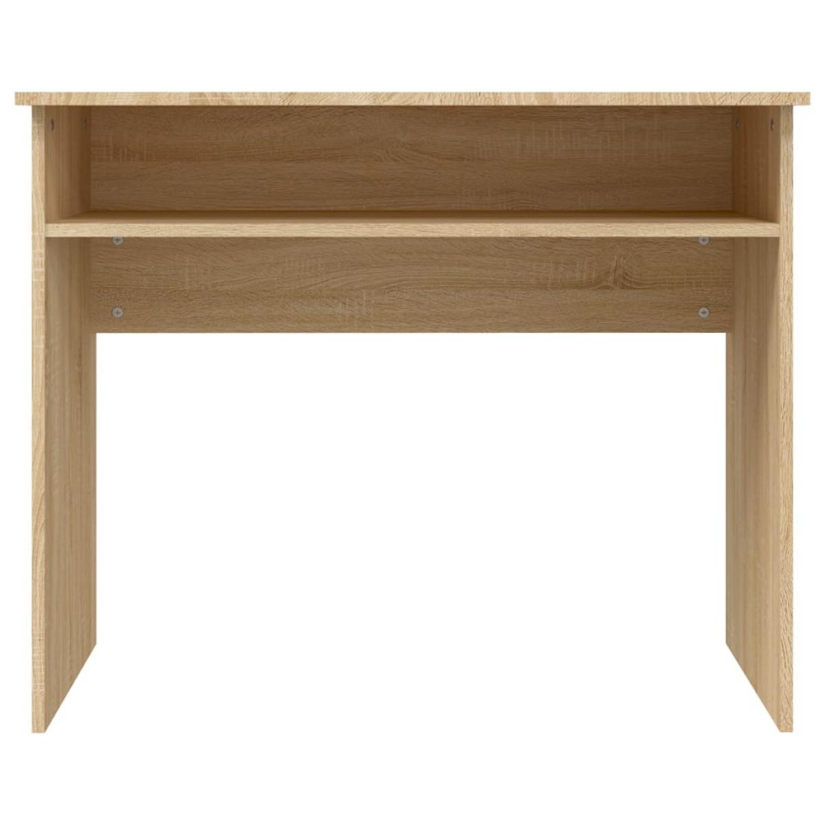 Escritorio madera contrachapada color roble Sonoma 90x50x74 cm