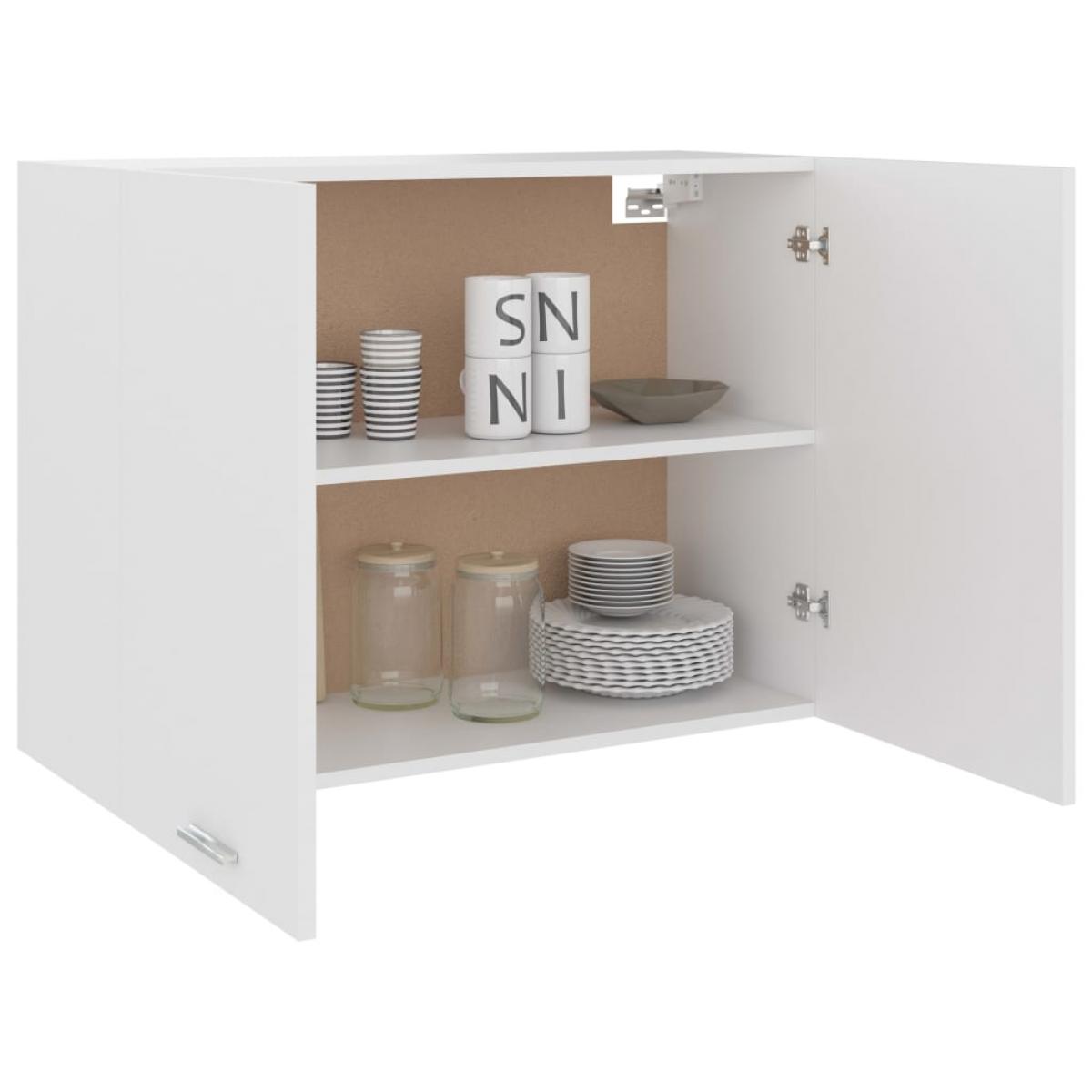 Armario colgante de cocina aglomerado blanco 80x31x60 cm