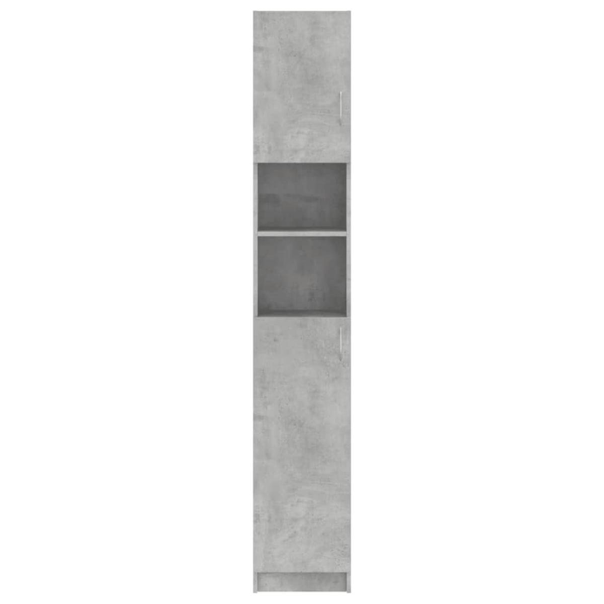 Armario de baño contrachapada gris hormigón 32x25,5x190 cm