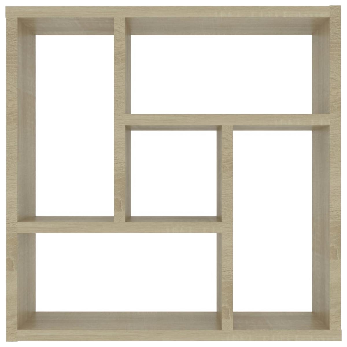 Estantería de pared contrachapada color roble 45,1x16x45,1 cm