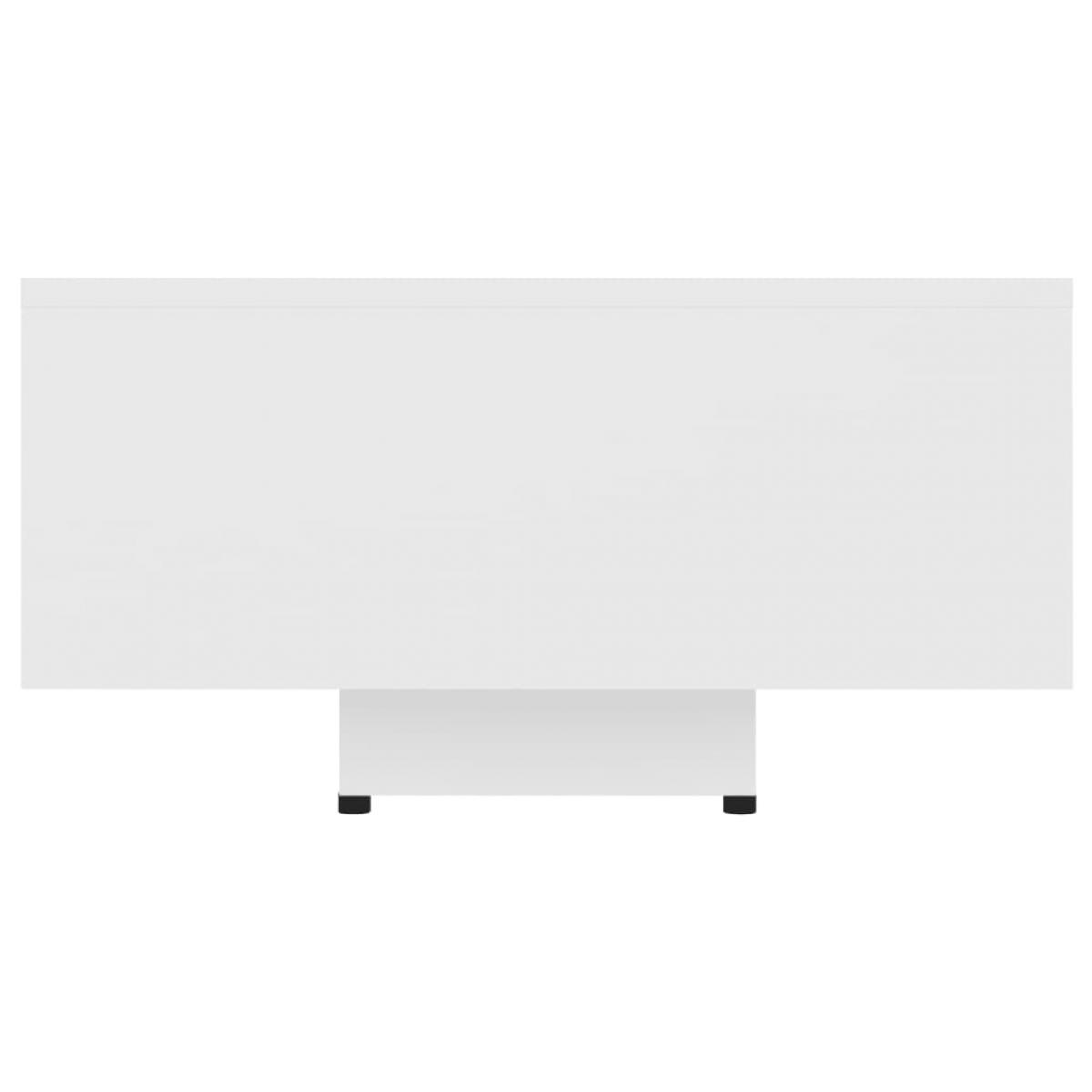 Mesa de centro madera contrachapada blanco 85x55x31 cm