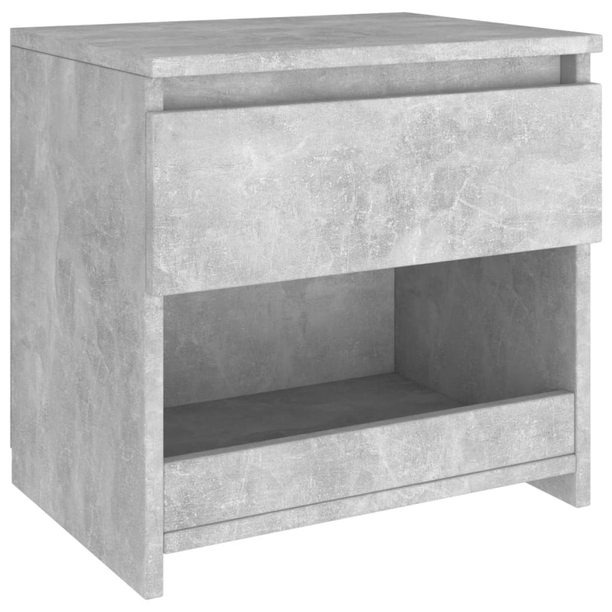 Mesitas de noche 2 uds contrachapada gris hormigón 40x30x39 cm