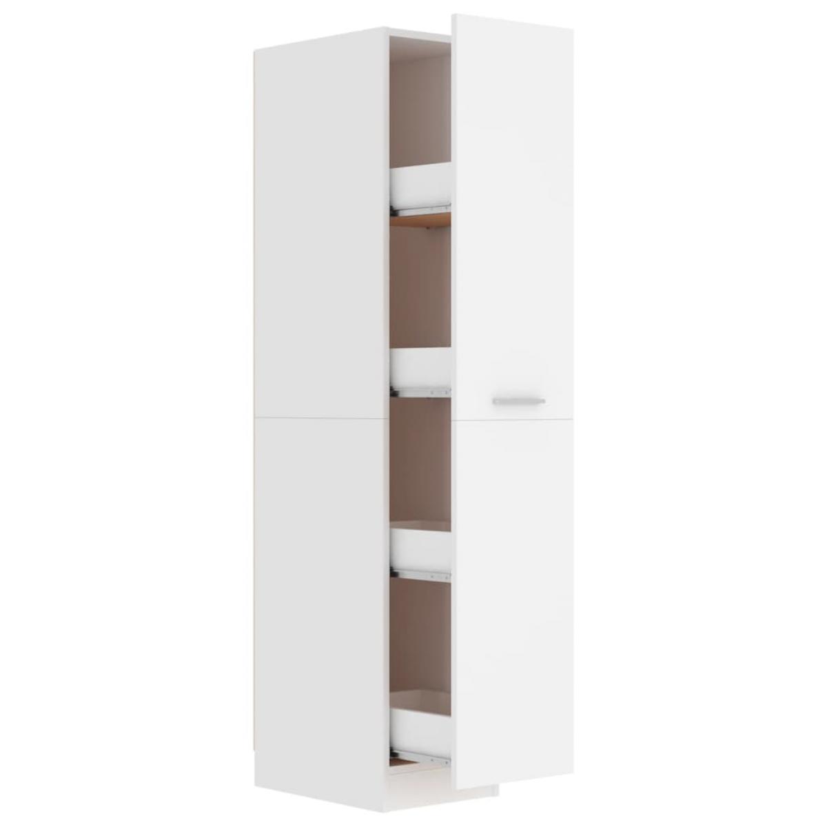 Armario de boticario madera contrachapada blanco 30x42,5x150 cm