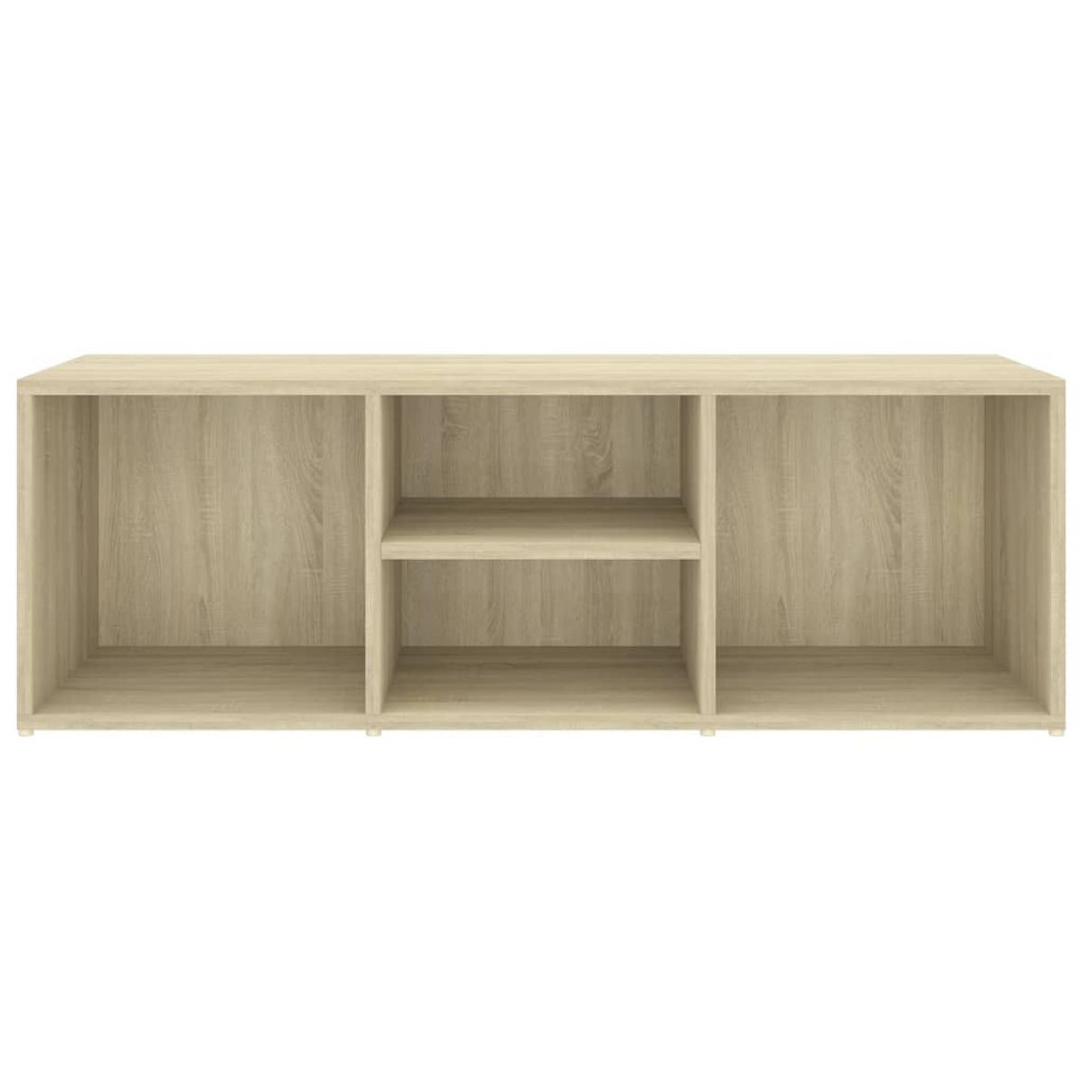 Banco zapatero de contrachapada color roble 105x35x35 cm