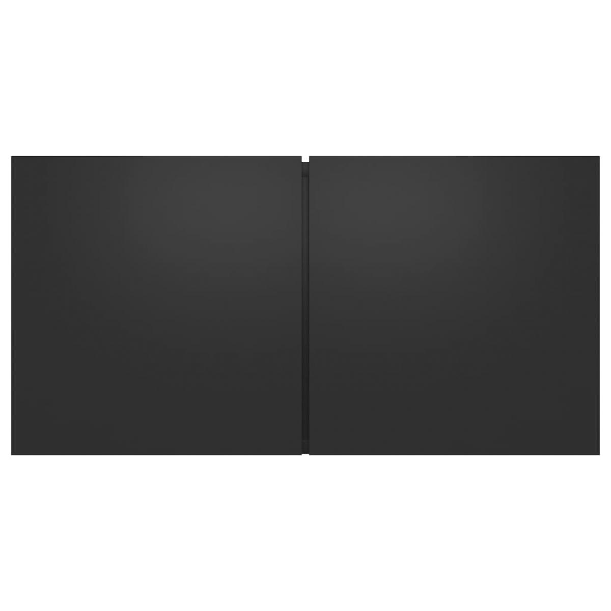 Mueble de TV colgante negro 60x30x30 cm