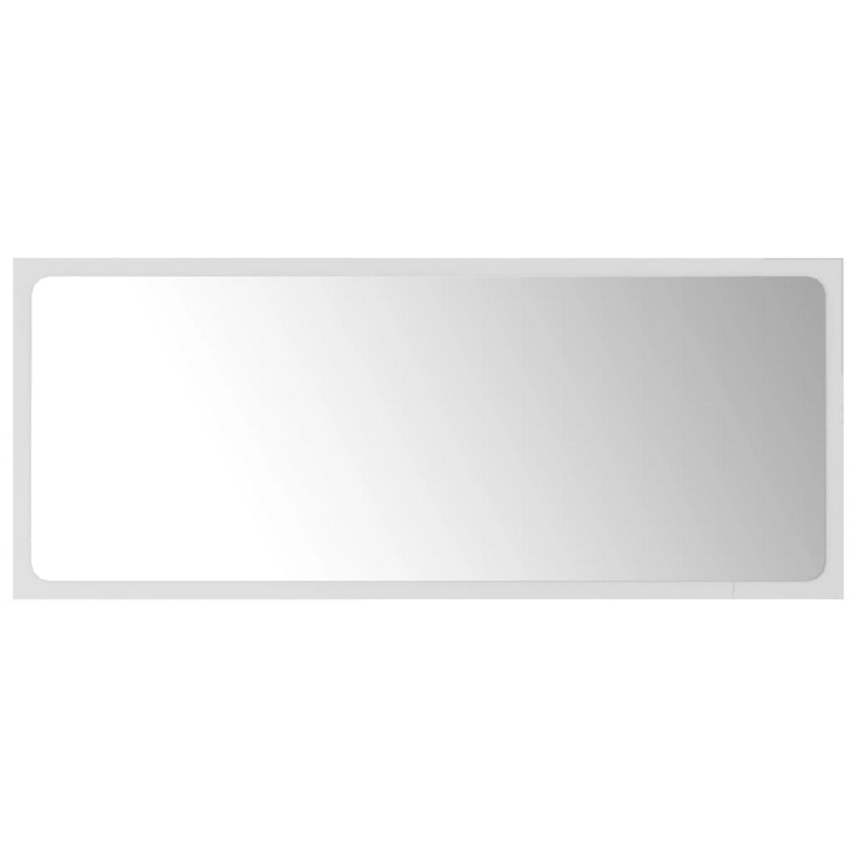 Espejo de baño madera contrachapada blanco 90x1,5x37 cm