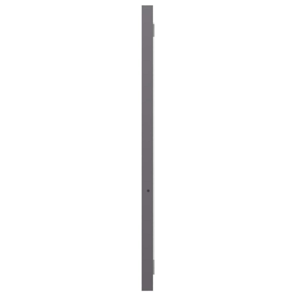 Espejo de baño madera contrachapada gris brillo 90x1,5x37 cm