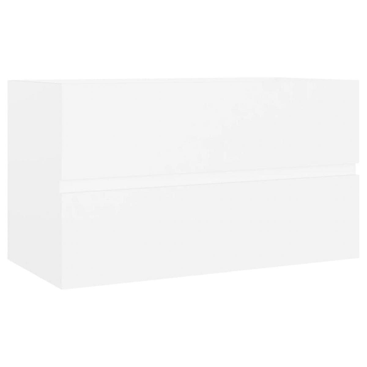 Armario para lavabo madera contrachapada blanco 80x38,5x45 cm