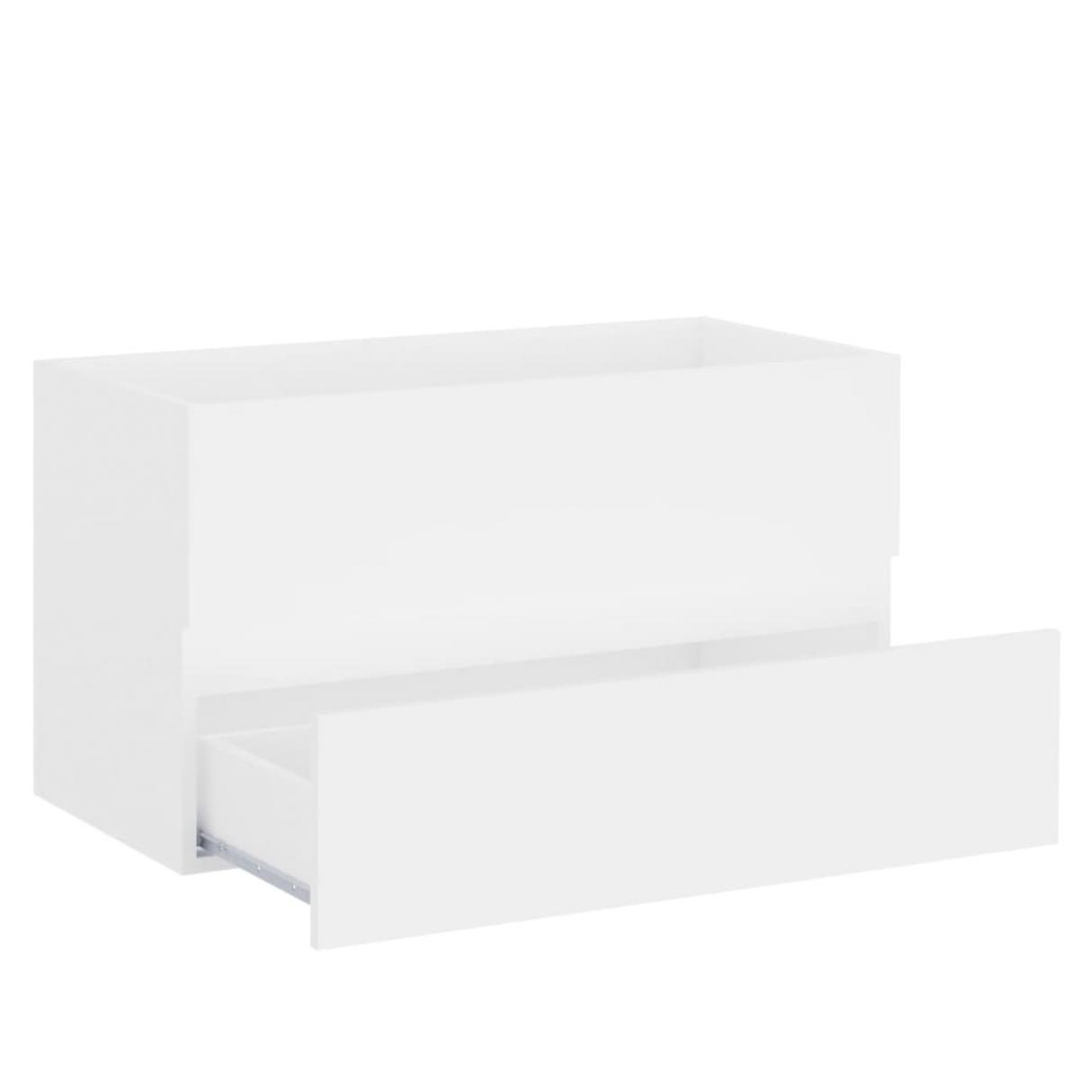 Armario para lavabo madera contrachapada blanco 80x38,5x45 cm