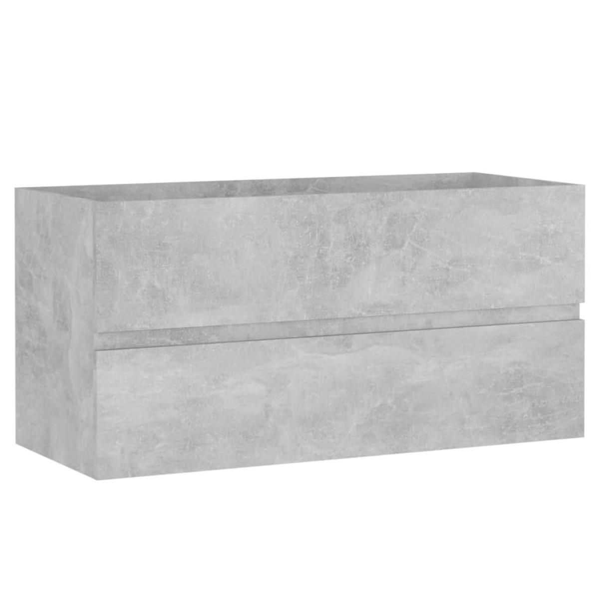 Armario para lavabo contrachapada gris hormigón 90x38,5x45 cm
