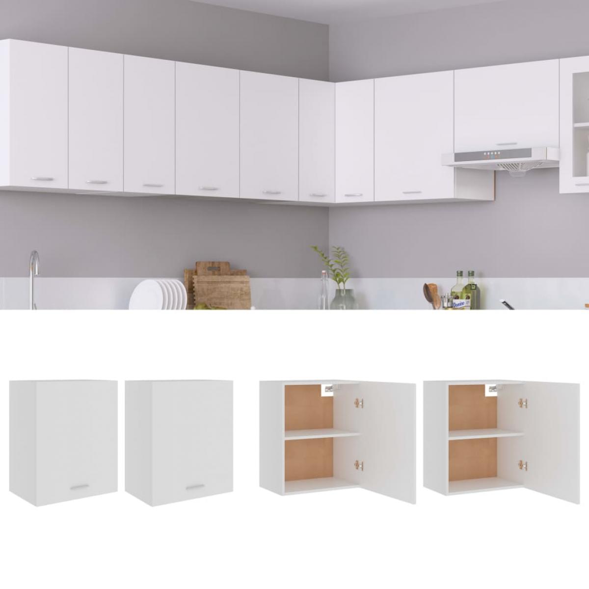 Armarios colgantes cocina 2 uds madera contrachapada 50x31x60cm