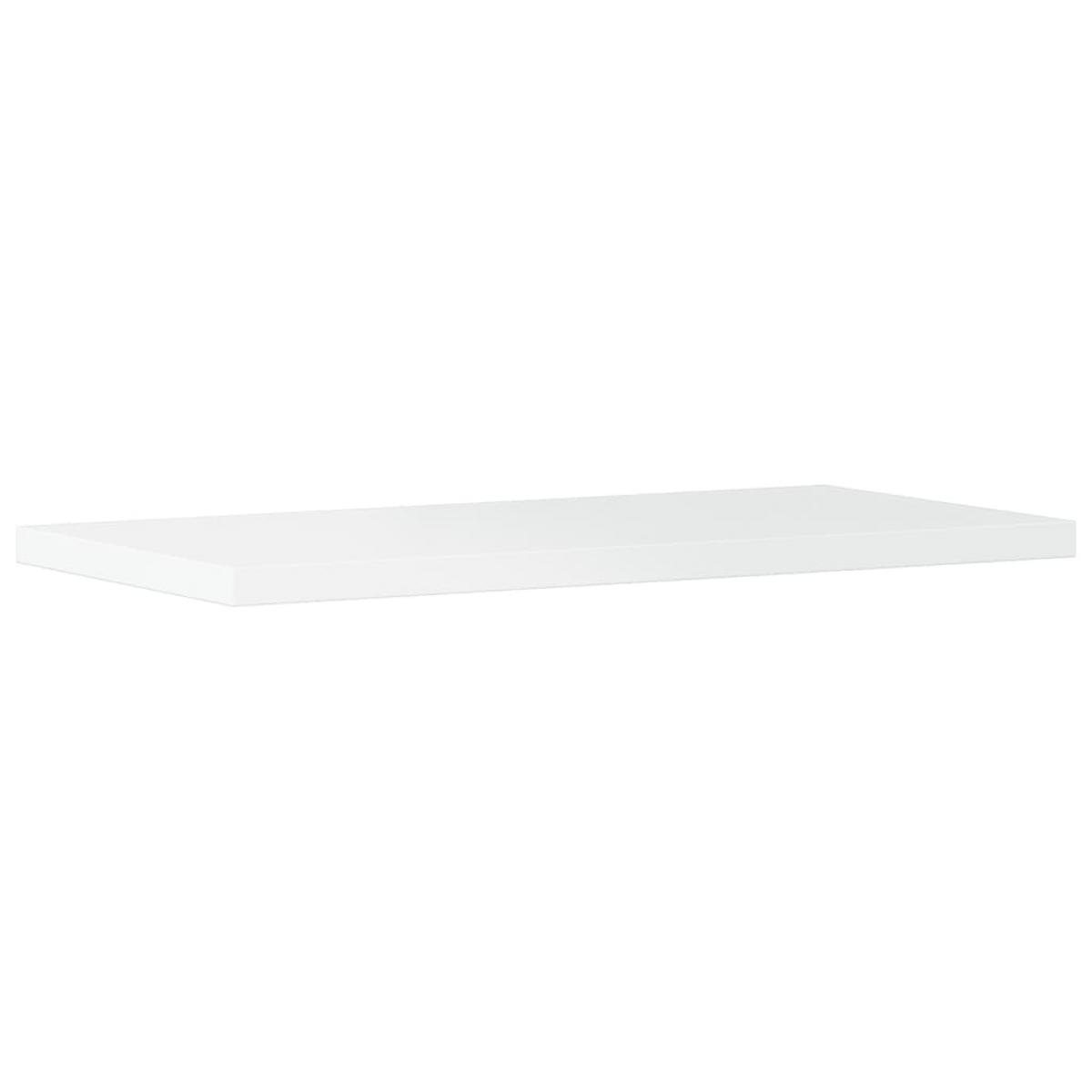 Estantes estantería 4 uds aglomerado blanco brillo 40x20x1,5 cm