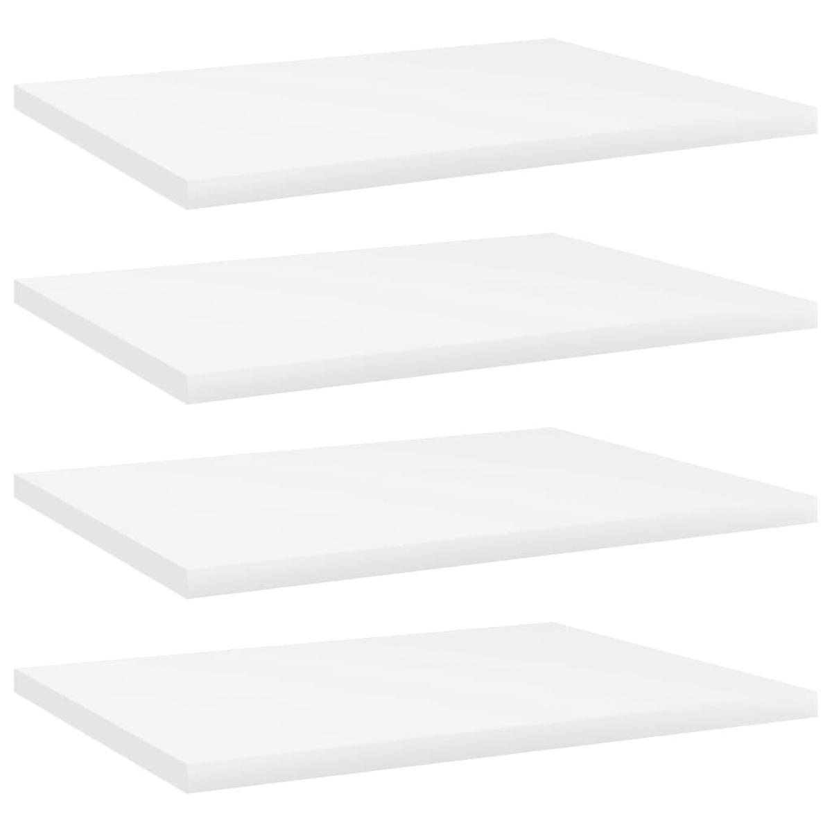 Estantes para estantería 4 uds aglomerado blanco 40x30x1,5 cm