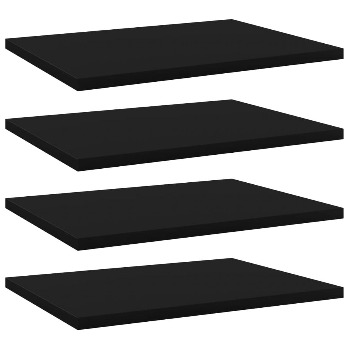 Estantes para estantería 4 uds aglomerado negro 40x30x1,5 cm