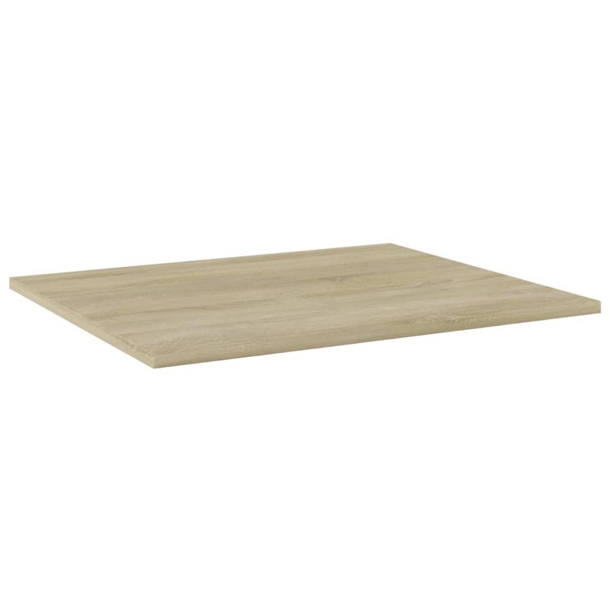 Estantes estantería 4 uds aglomerado roble Sonoma 60x50x1,5 cm