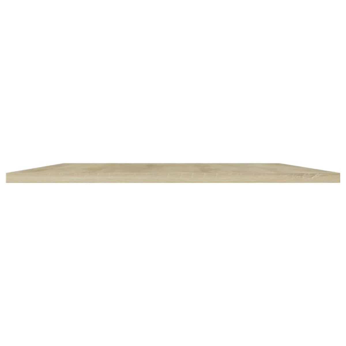 Estantes estantería 4 uds aglomerado roble Sonoma 60x50x1,5 cm