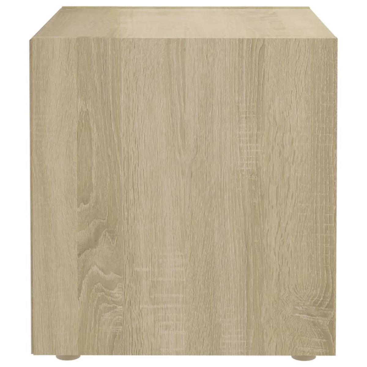 Muebles de TV 2uds madera contrachapada roble Sonoma 37x35x37cm