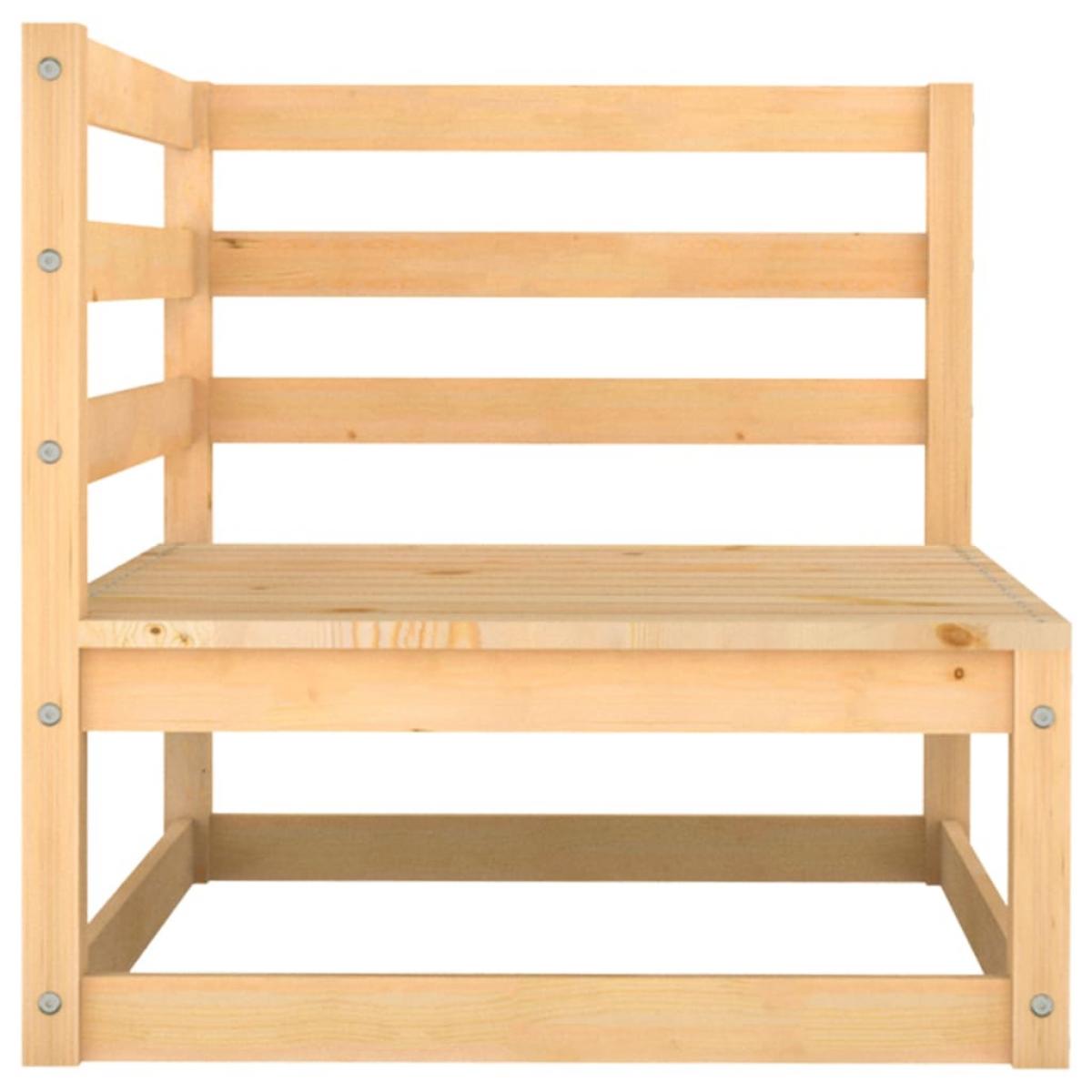 Juego de muebles de jardín 3 piezas madera maciza de pino