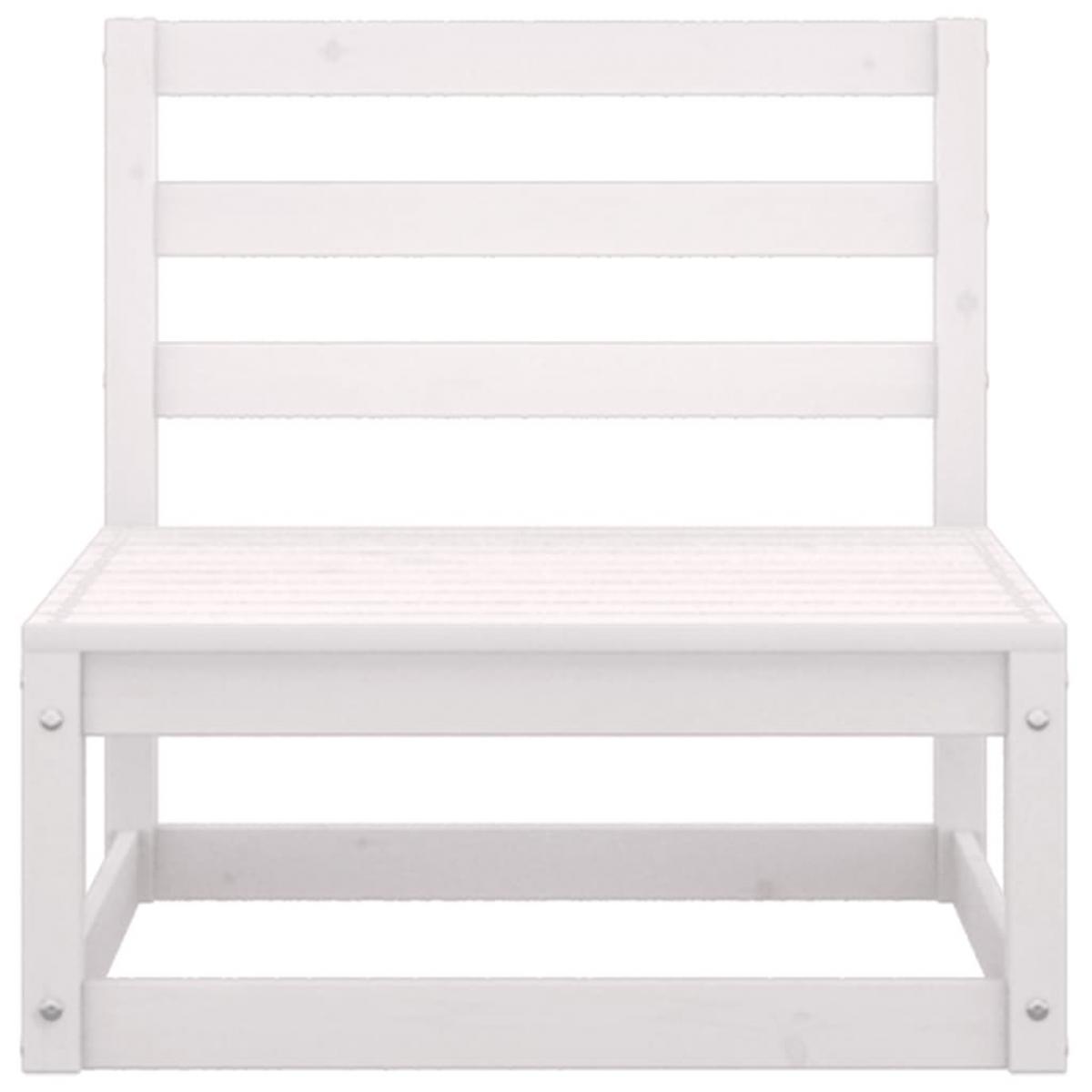 Set de muebles de jardín 2 pzas con cojines madera pino blanco