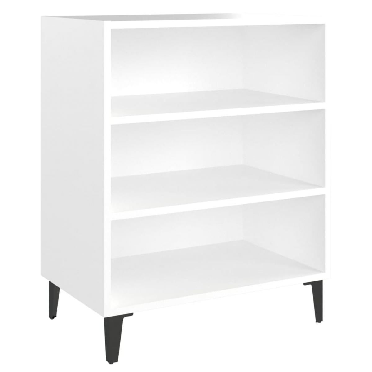 Aparador de madera contrachapada blanco 57x35x70 cm