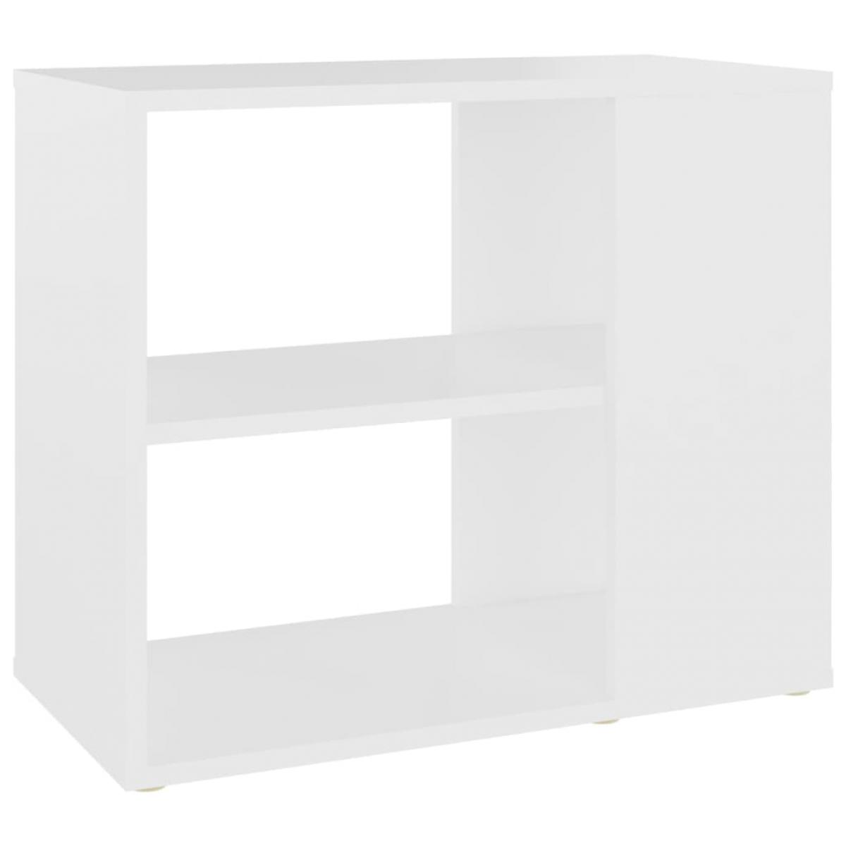 Armario auxiliar de madera contrachapada blanco 60x30x50 cm