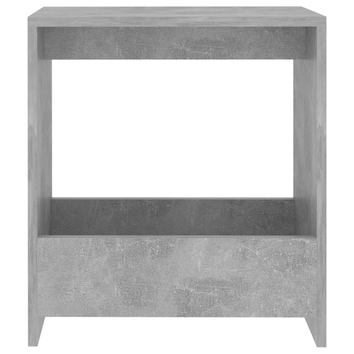 Mesa auxiliar de madera contrachapada gris hormigón 50x26x50 cm