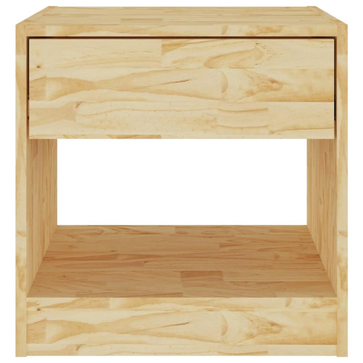 Mesita de noche madera maciza de pino 40x31x40 cm