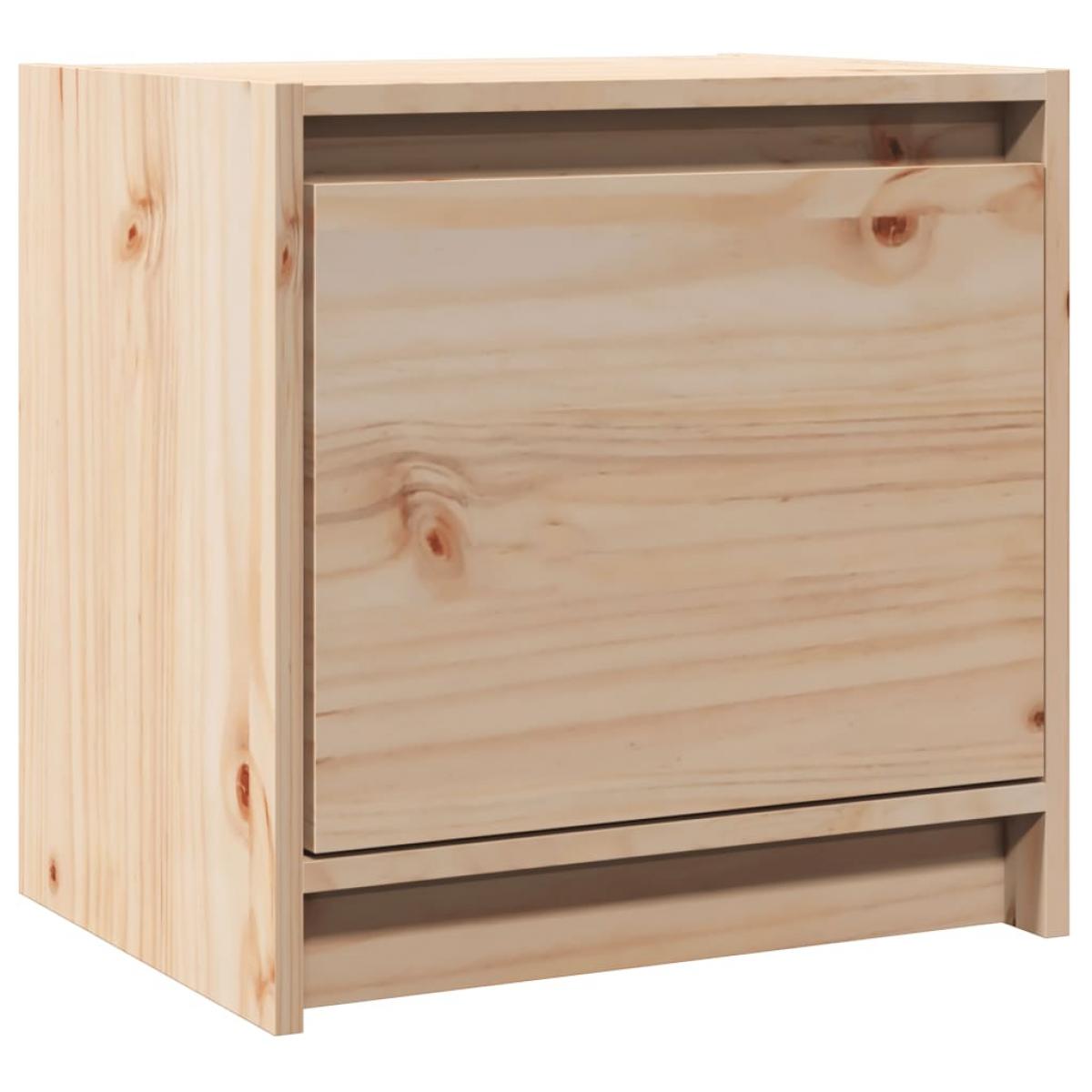 Mesita de noche madera maciza de pino 40x30,5x40 cm