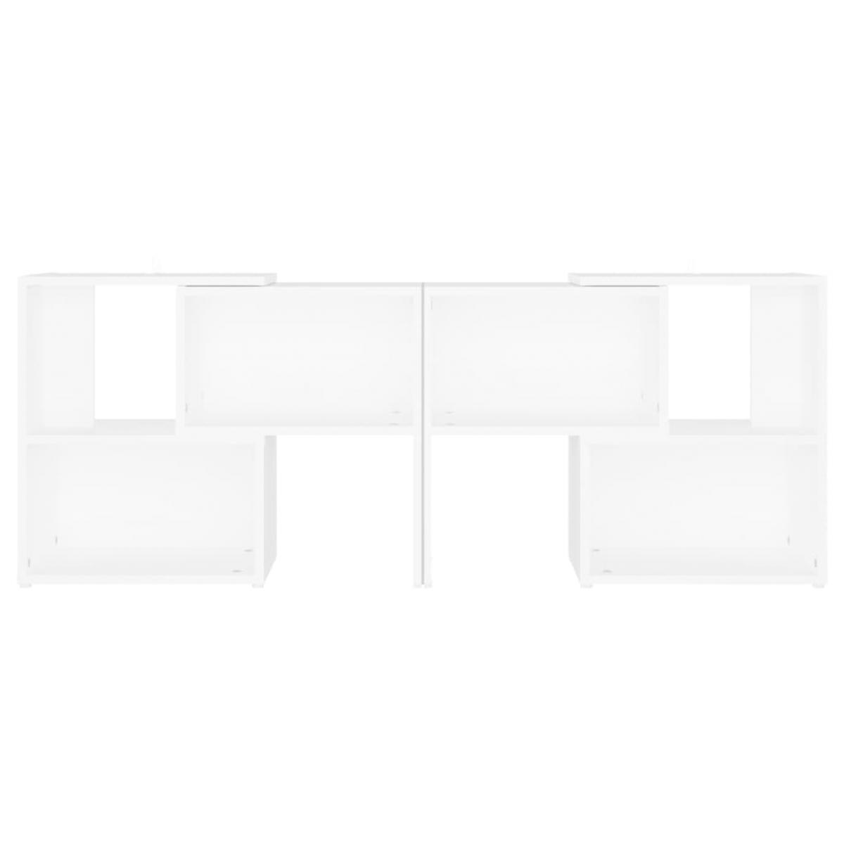 Mueble para TV de madera contrachapada blanco 104x30x52 cm