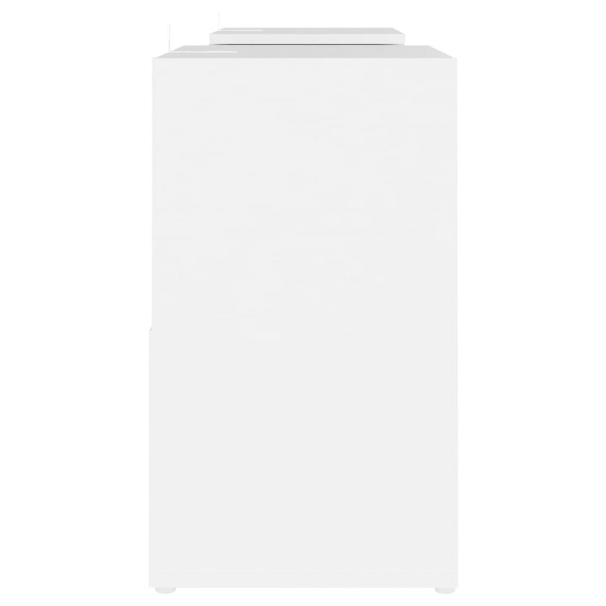 Mueble para TV de madera contrachapada blanco 104x30x52 cm