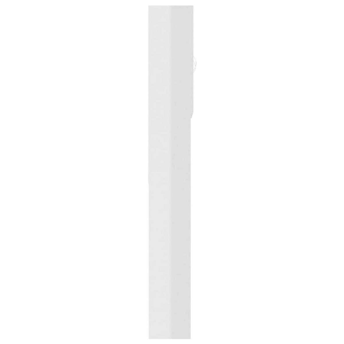 Armario de lavadora blanco brillante 64x25,5x190 cm