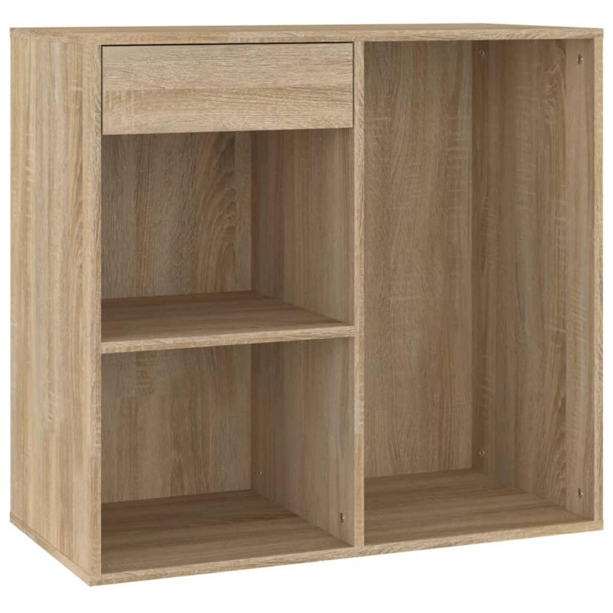 Armario maquillaje madera contrachapada roble Sonoma 80x40x75cm