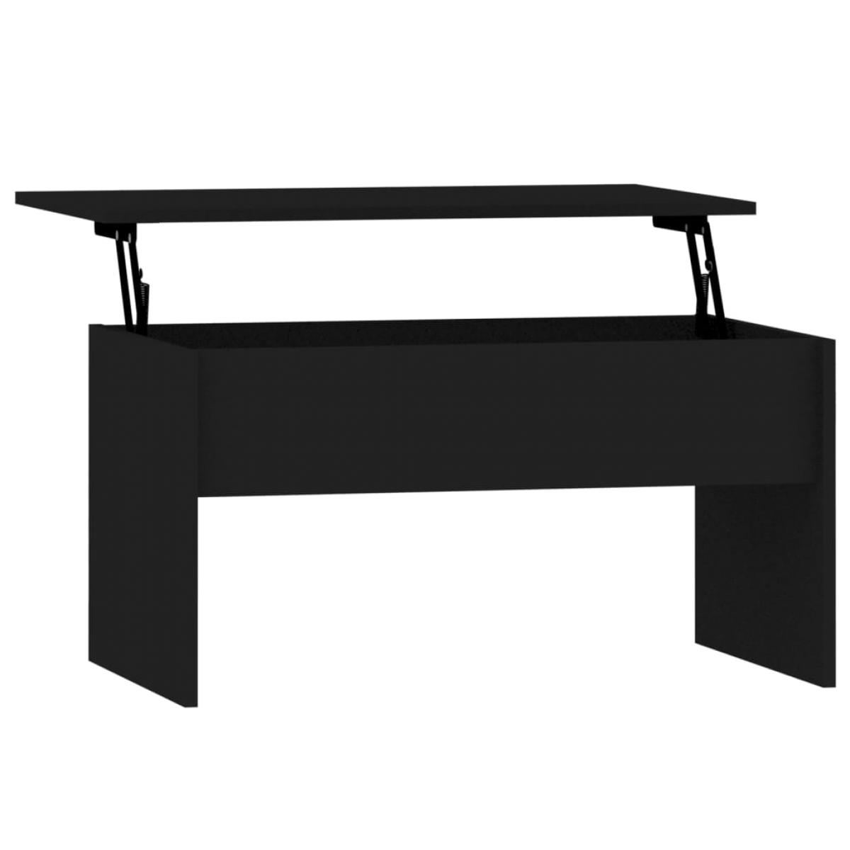 Mesa de centro madera de ingeniería negra 80x50,5x41,5 cm