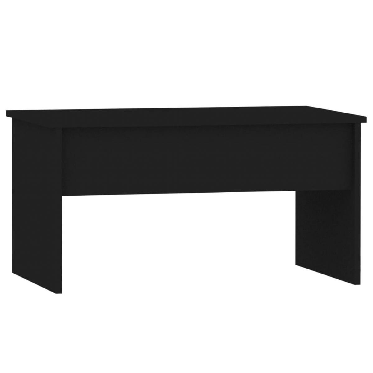 Mesa de centro madera de ingeniería negra 80x50,5x41,5 cm