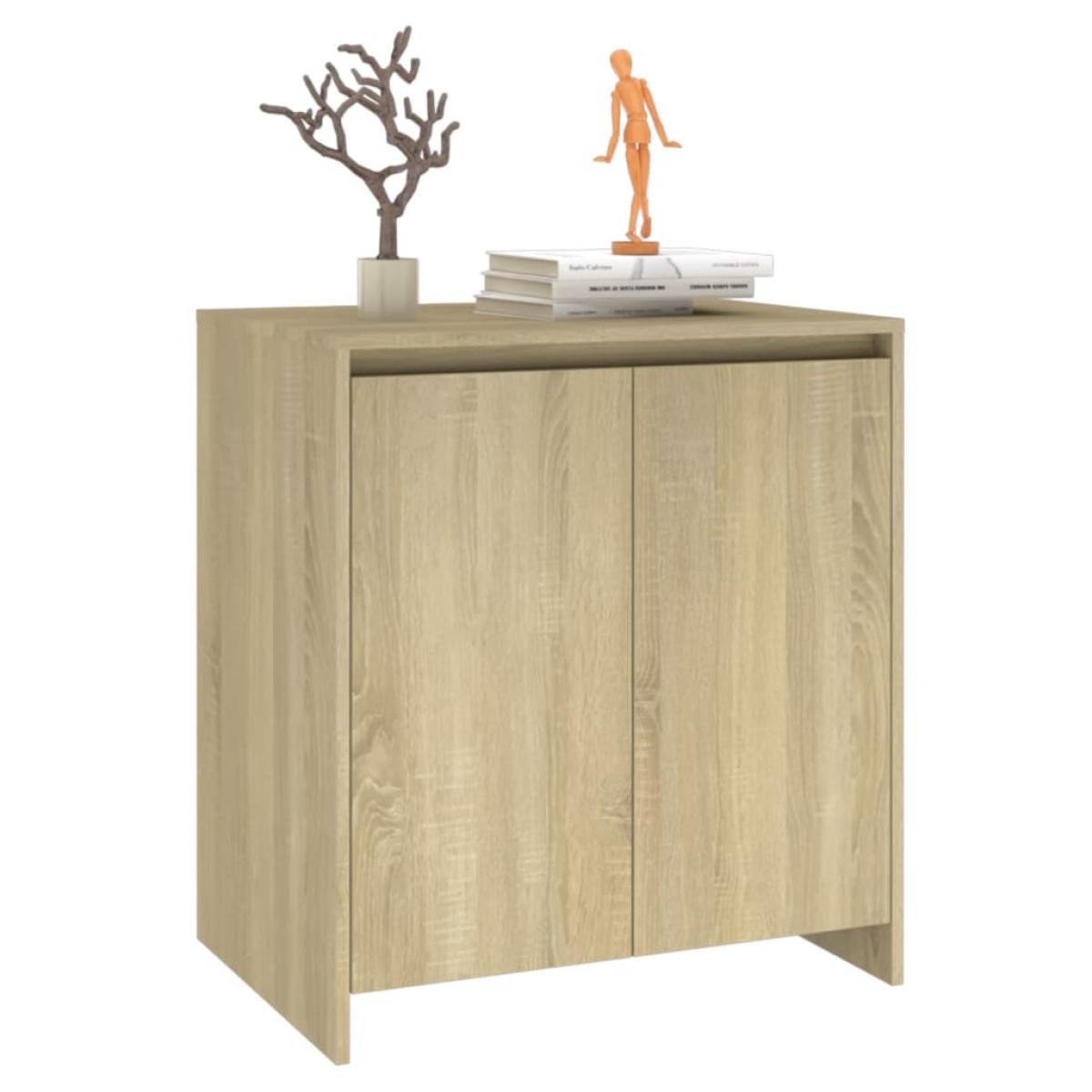 Aparador de madera contrachapada roble Sonoma 70x41x75 cm