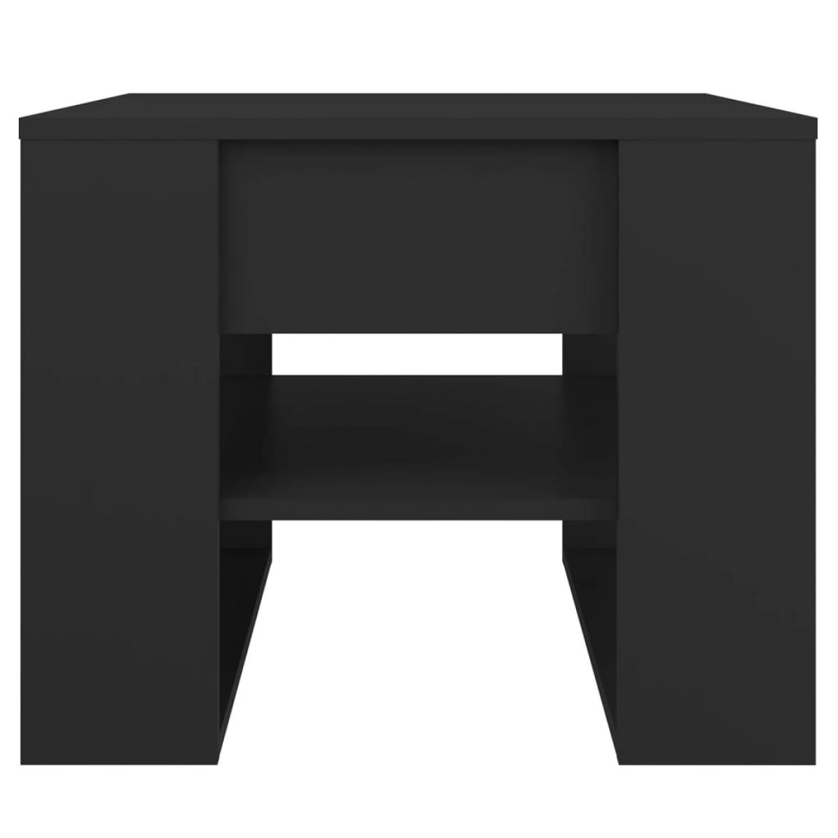 Mesa de centro madera de ingeniería negro 55,5x55x45 cm