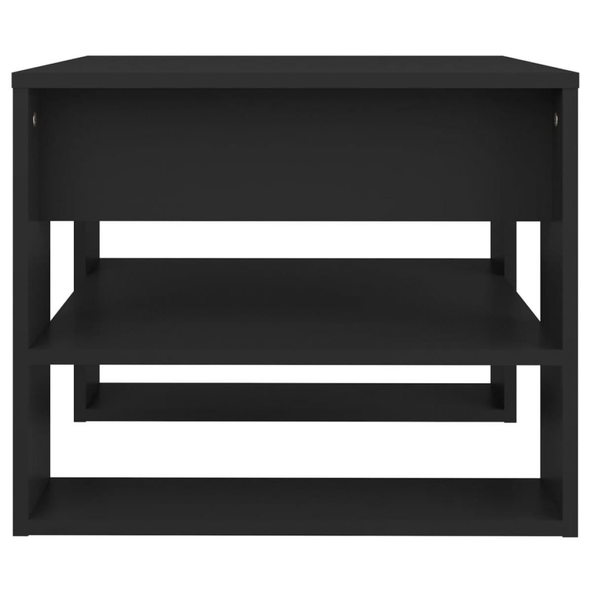 Mesa de centro madera de ingeniería negro 55,5x55x45 cm