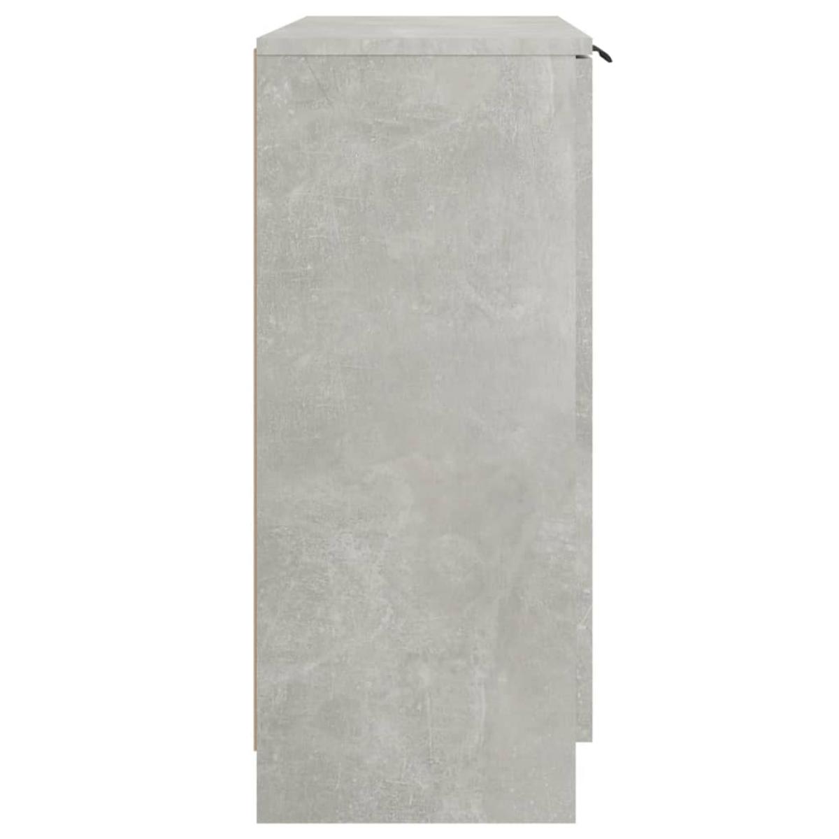 Aparador de madera contrachapada gris hormigón 60x30x70 cm