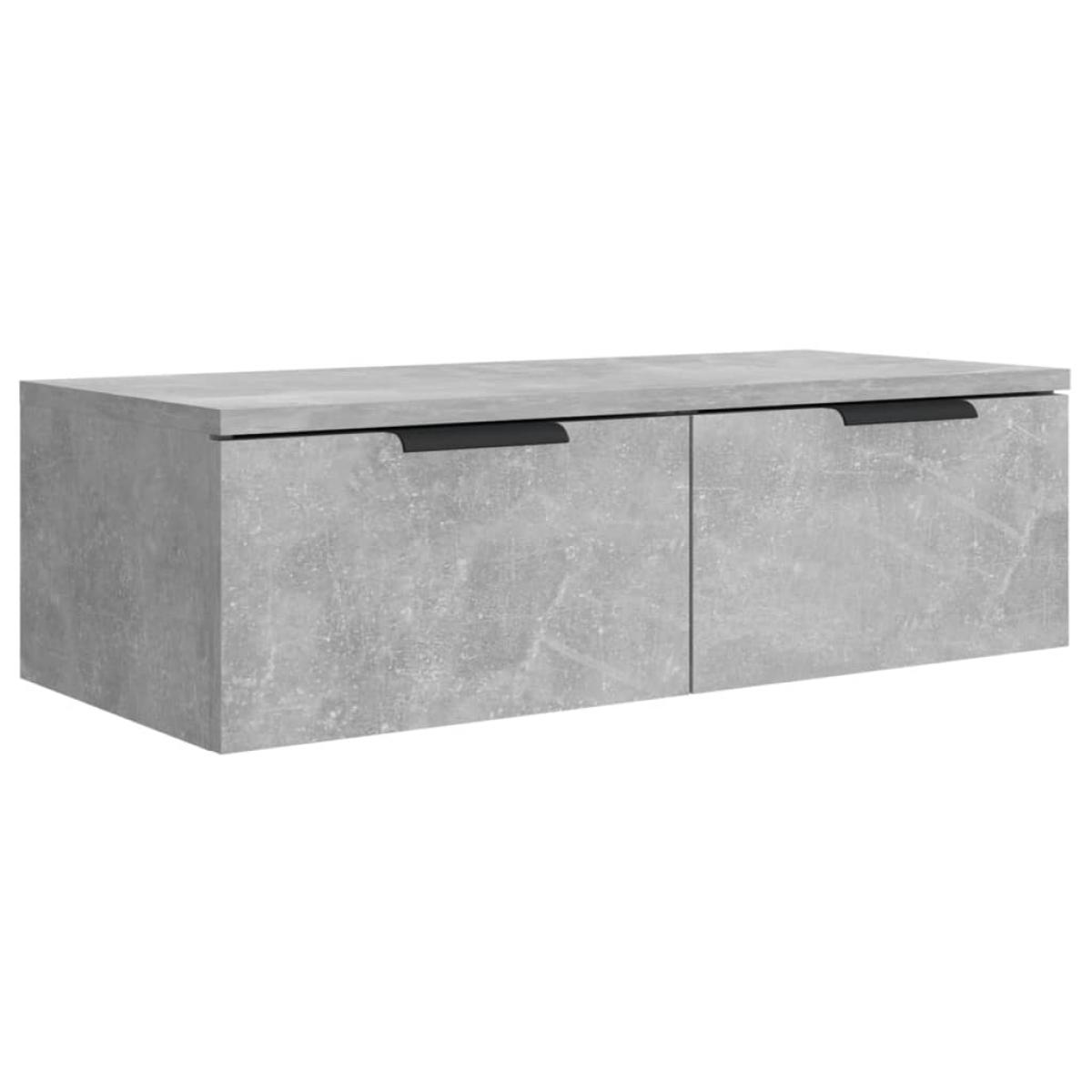 Armario de pared madera de ingeniería gris hormigón 68x30x20 cm