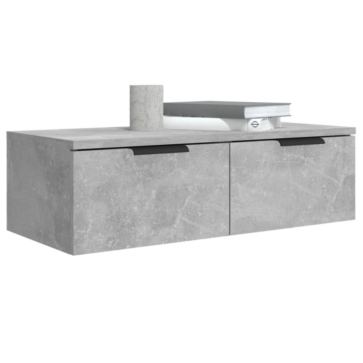 Armario de pared madera de ingeniería gris hormigón 68x30x20 cm