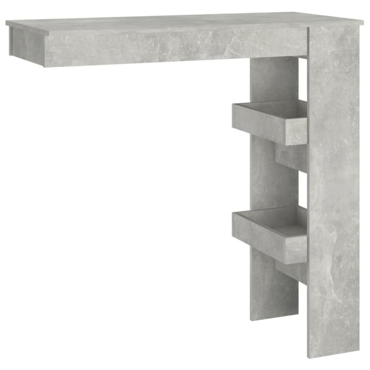 Mesa de bar de pared madera contrachapada gris 102x45x103,5cm