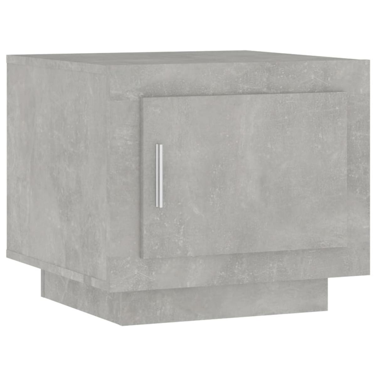 Mesa de centro madera de ingeniería gris hormigón 51x50x45 cm