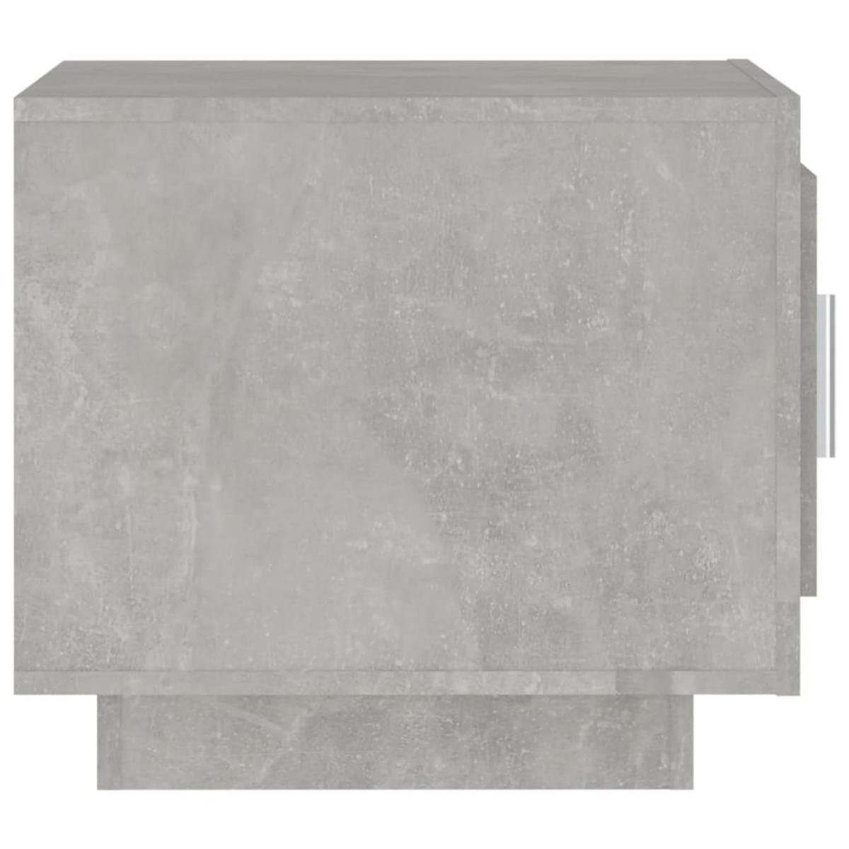 Mesa de centro madera de ingeniería gris hormigón 51x50x45 cm