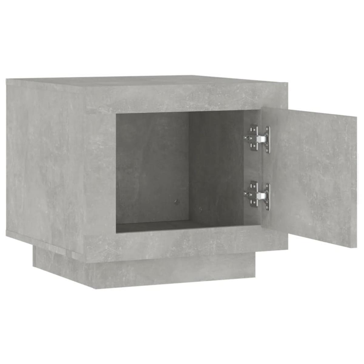 Mesa de centro madera de ingeniería gris hormigón 51x50x45 cm