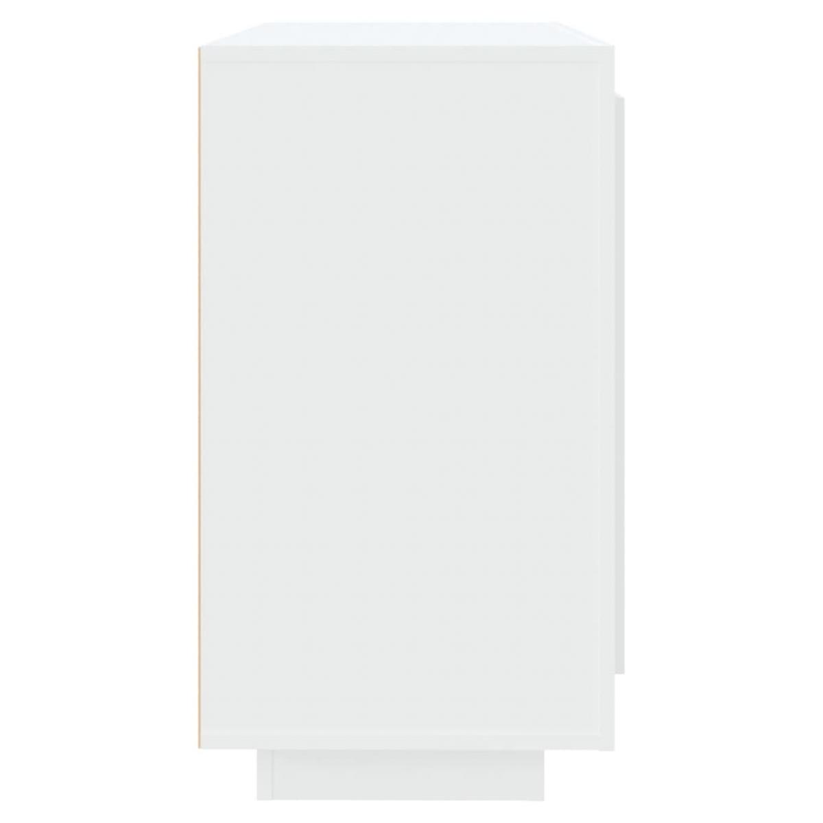 Aparador de madera contrachapada blanco 80x40x75 cm