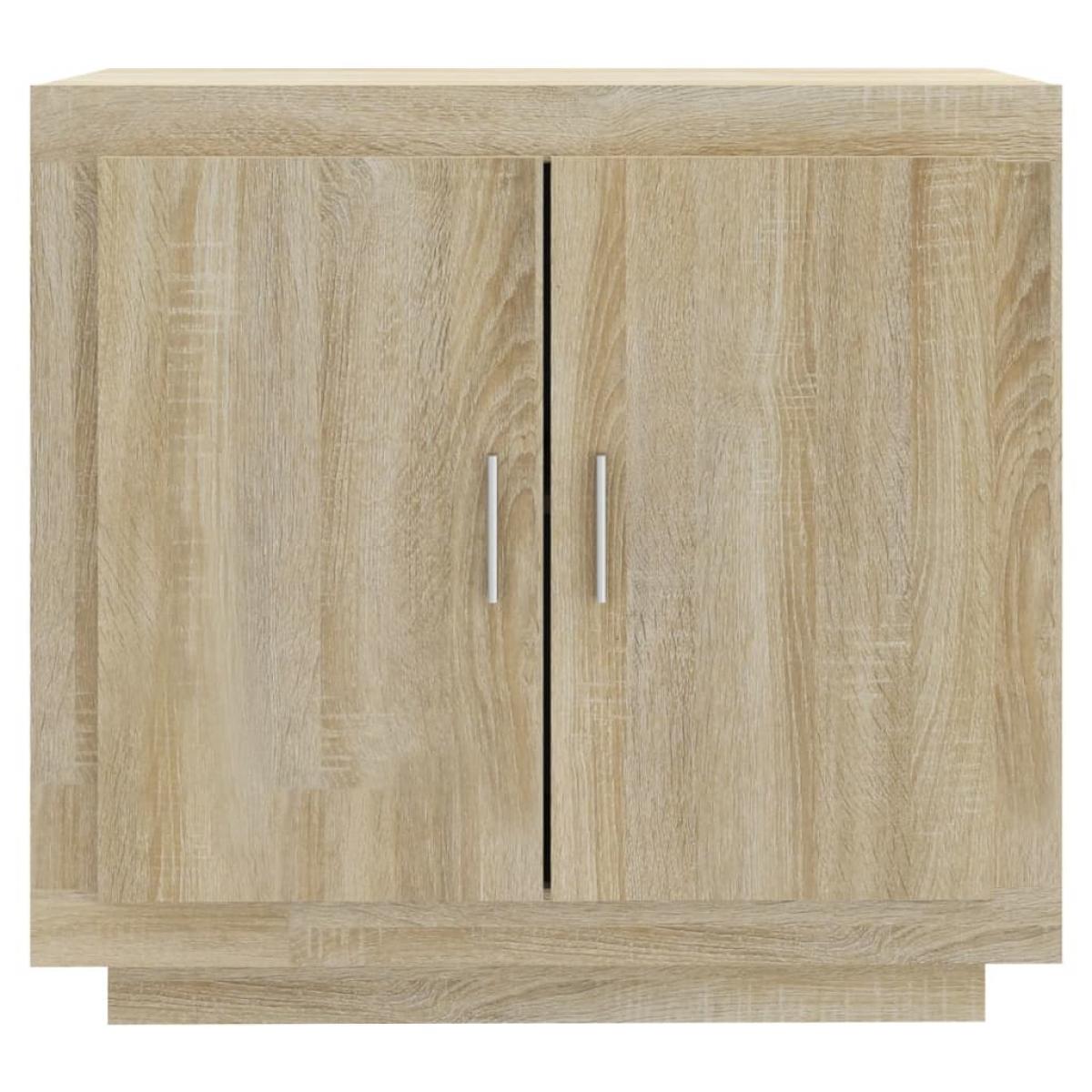 Aparador de madera contrachapada roble Sonoma 80x40x75 cm