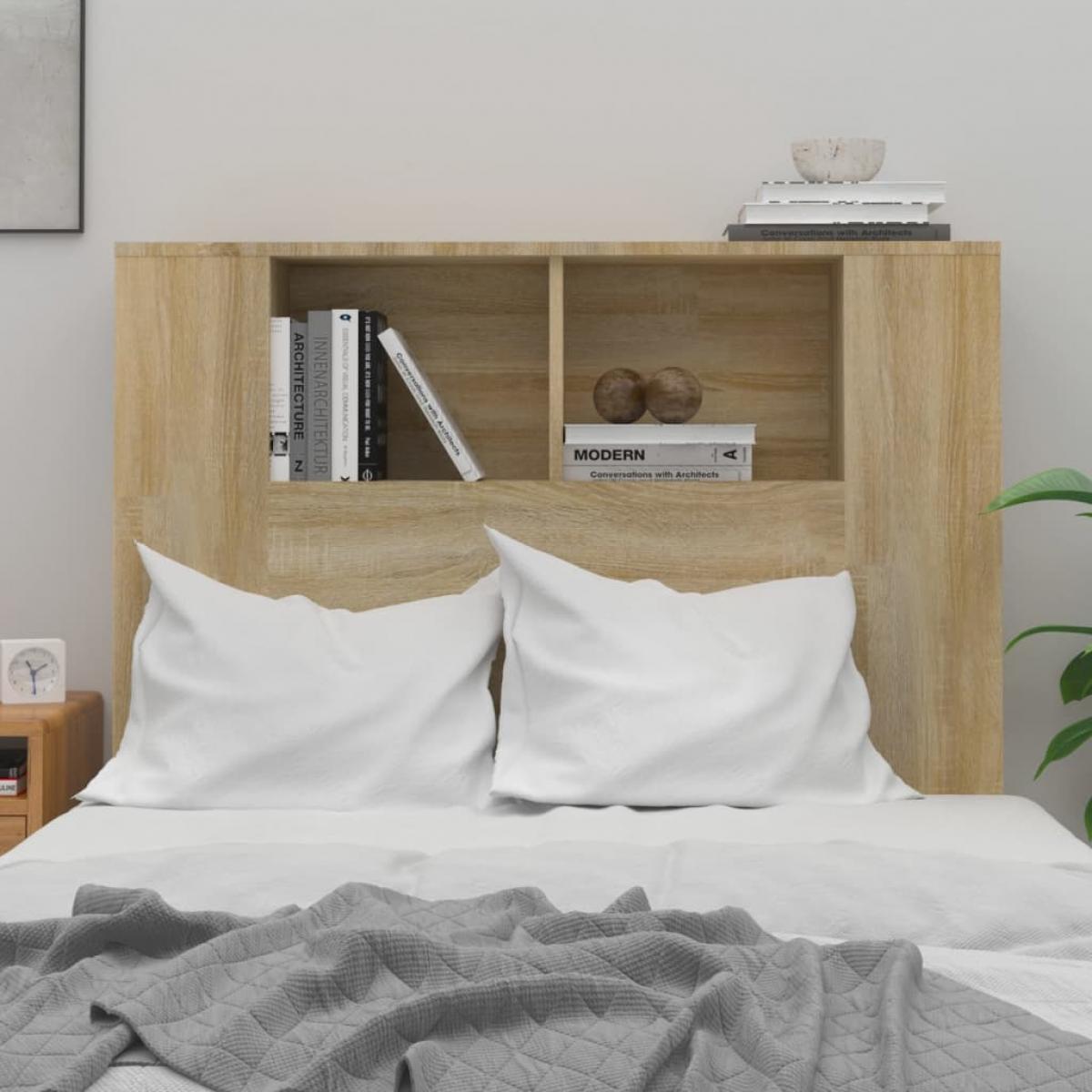 Mueble cabecero color roble Sonoma 100x18,5x104,5 cm