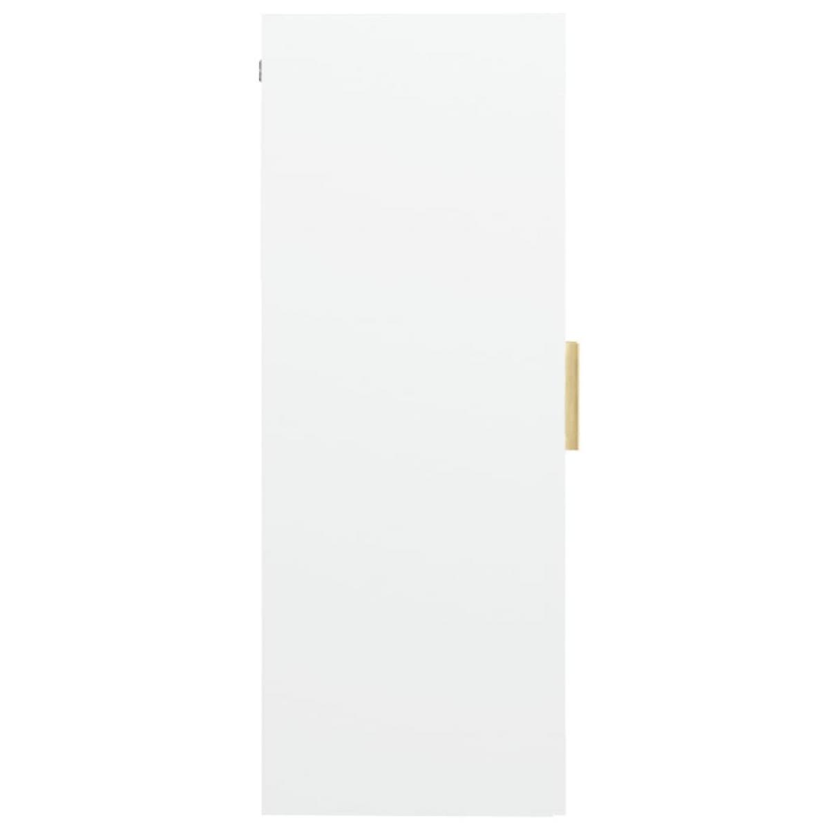 Armario de pared colgante blanco 69,5x34x90 cm