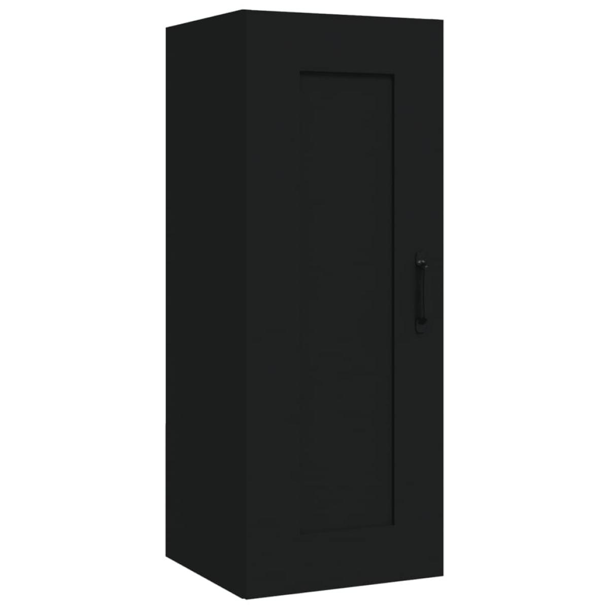 Armario colgante de madera contrachapada negro 35x34x90 cm