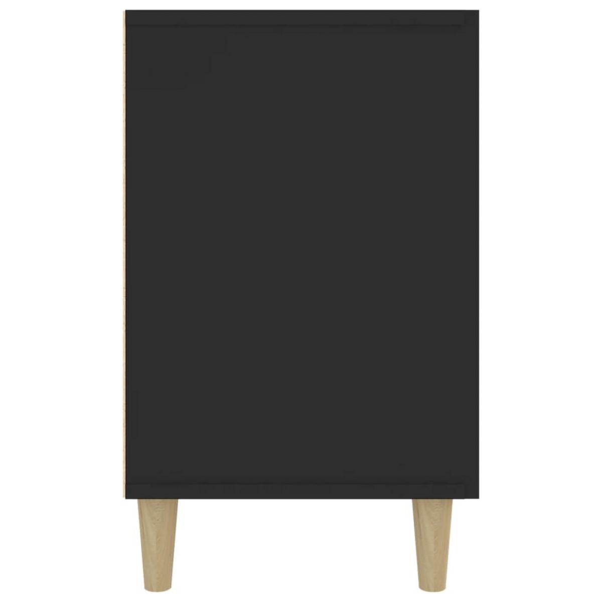 Aparador de madera de ingeniería negro 100x36x60 cm